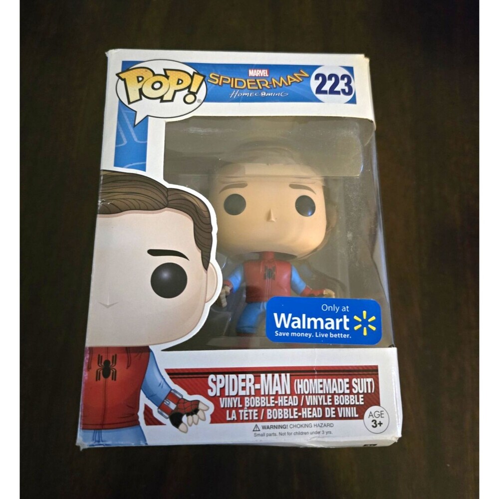 Funko Pop! Marvel Spider-Man (Homemade Suit) #223 Walmart box damage